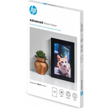 HP Advanced Glossy papel fotográfico Blanco Brillo