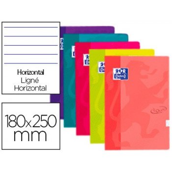 Libreta oxford tapa extradura b5 80 hojas horizontal colores surtidos touch