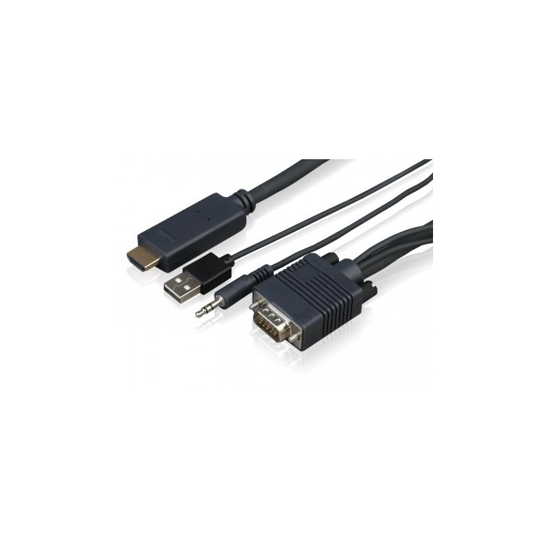 Sony CAB-VGAHDMI1 adaptador de cable VGA 3.5 mm HDMI Negro