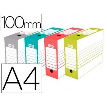Caja archivo definitivo elba din a4 lomo 100 mm colores surtidos