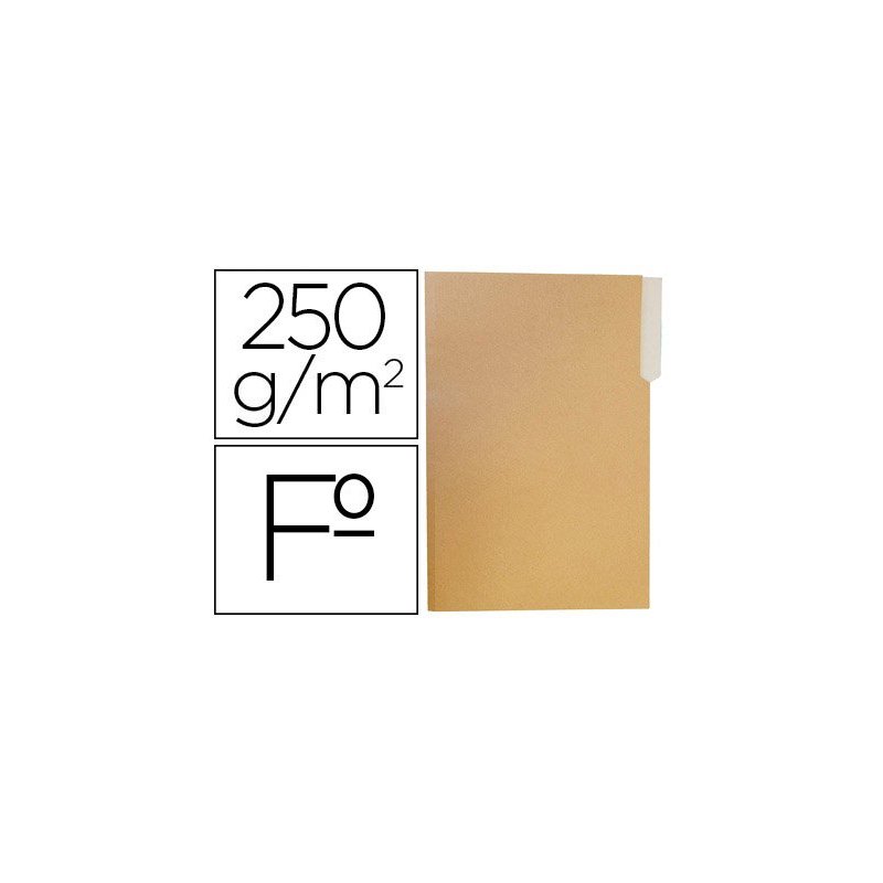 Subcarpeta cartulina gio folio pestaña izquierda 250g m2 bicolor