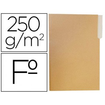 Subcarpeta cartulina gio folio pestaña izquierda 250g m2 bicolor