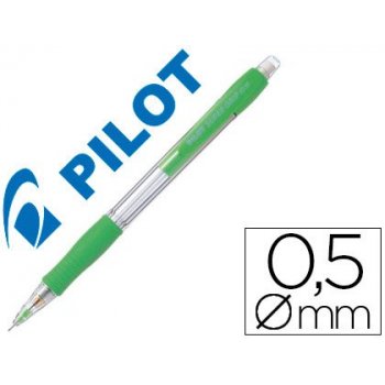 Portaminas pilot super grip verde claro 0,5 mm sujecion de caucho
