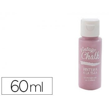 Pintura acrilica vintage chalk efecto tiza rosa petalo vc-10 bote de 60 ml