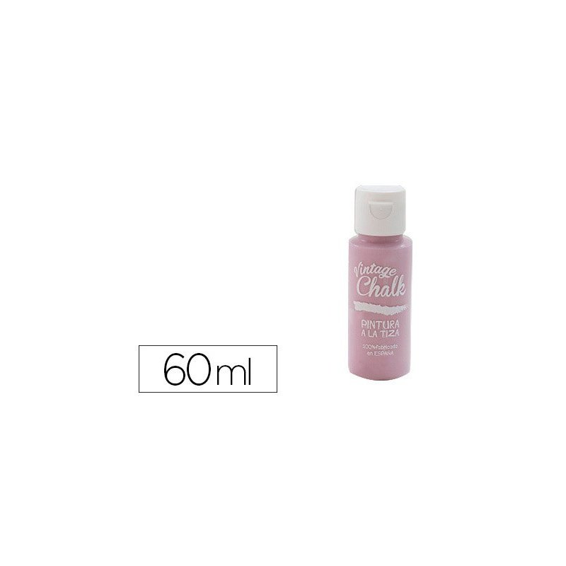 Pintura acrilica vintage chalk efecto tiza rosa petalo vc-10 bote de 60 ml