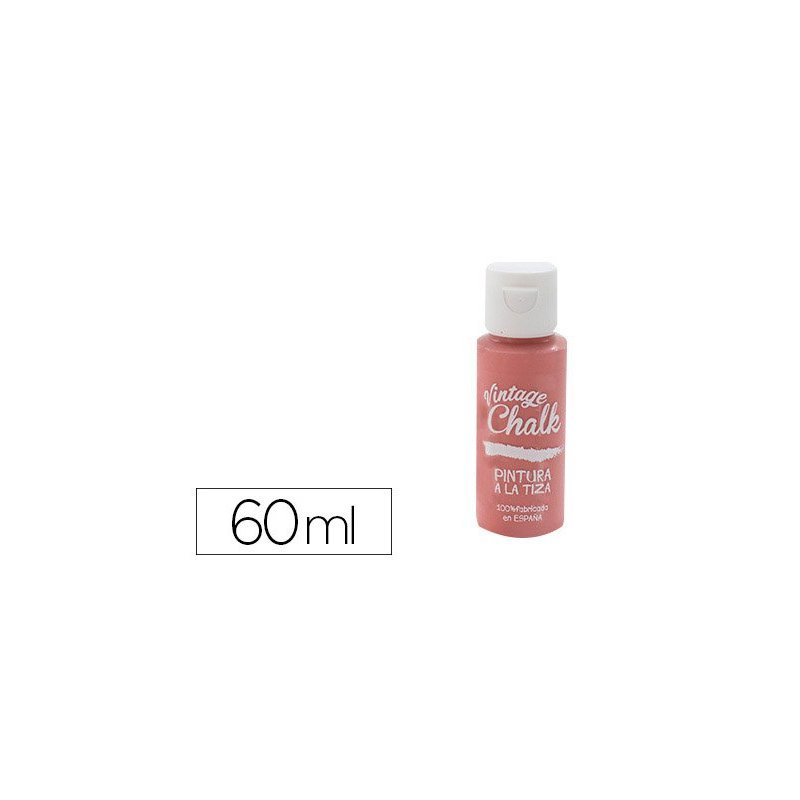 Pintura acrilica vintage chalk efecto tiza rojo granada vc-08 bote de 60 ml
