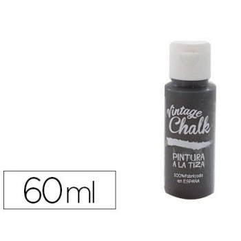 Pintura acrilica vintage chalk efecto tiza negro pizarra vc-20 bote de 60 ml