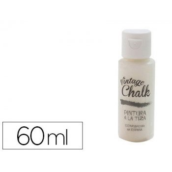 Pintura acrilica vintage chalk efecto tiza crema marfil vc-03 bote de 60 ml
