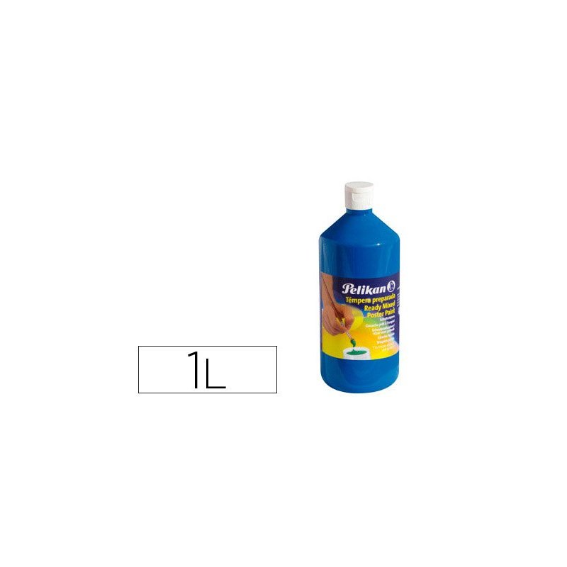 Tempera pelikan escolar 1000 ml 742 1000ml azul cian n. 127