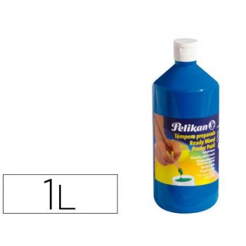 Tempera pelikan escolar 1000 ml 742 1000ml azul cian n. 127