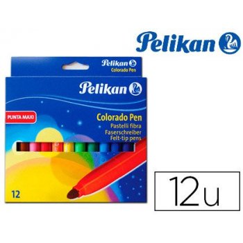 Rotulador pelikan colorado pen maxi caja de 12 colores