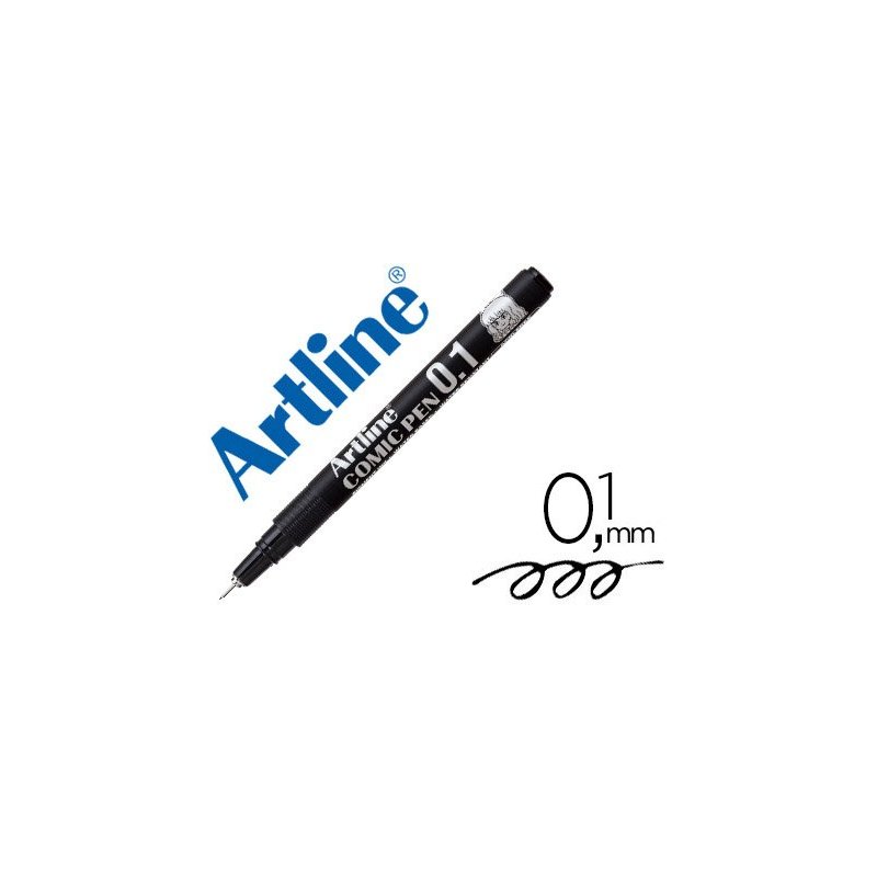 Rotulador artline calibrado micrometrico negro comic pen ek-281 punta poliacetal 0,1 mm resistente al agua