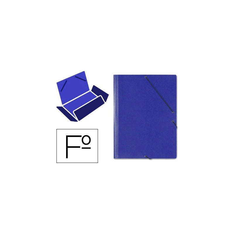 Carpeta gomas solapas carton saro tamaño folio azul