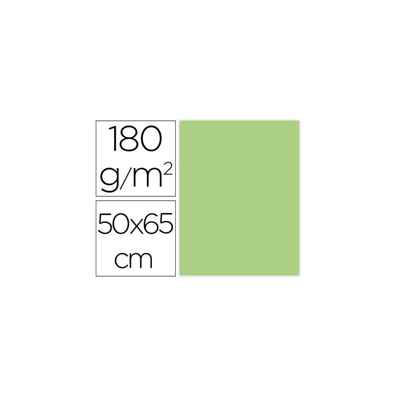 Cartulina liderpapel 50x65 cm 180g m2 verde pistacho paquetede 25