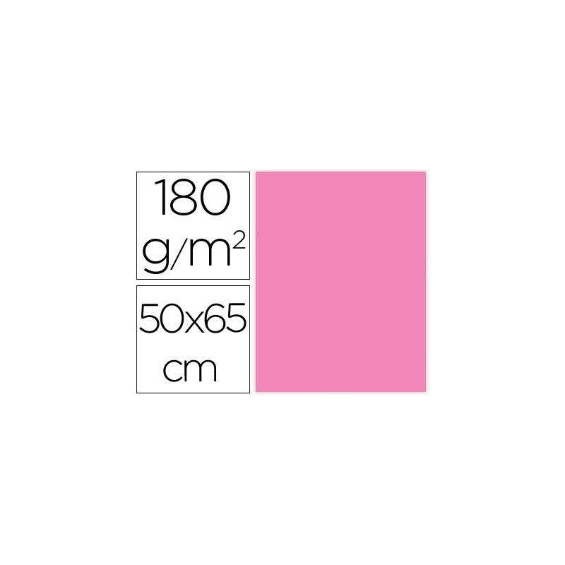 Cartulina liderpapel 50x65 cm 180g m2 rosa paquete de 25