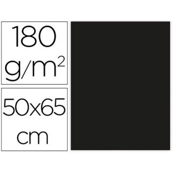 Cartulina liderpapel 50x65 cm 180g m2 negro paquete de 25