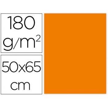 Cartulina liderpapel 50x65 cm 180g m2 naranja fuerte paquete de 25