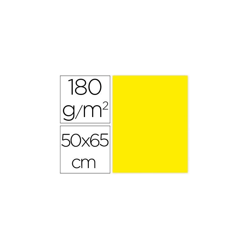 Cartulina liderpapel 50x65 cm 180g m2 amarillo limon paquete de 25
