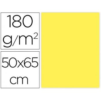 Cartulina liderpapel 50x65 cm 180g m2 amarillo paquete de 25