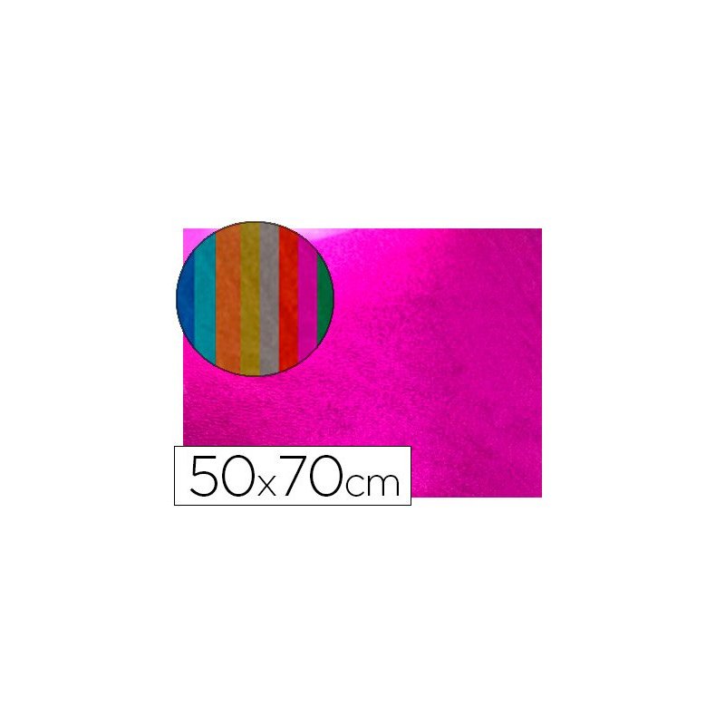 Goma eva liderpapel 50x70 cm espesor 2 mm metalizada rosa