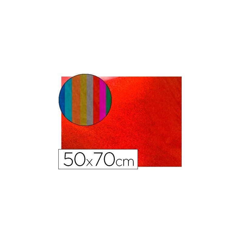 Goma eva liderpapel 50x70 cm espesor 2 mm metalizada rojo
