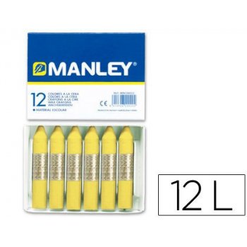 Lapices cera manley unicolor verde amarillo claro nº 47 caja de 12