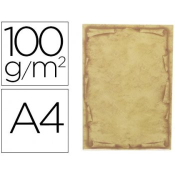 Papel pergamino liderpapel din a4 orla papiro 100 g m2 paquete de 12 hojas