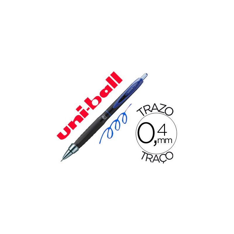 Boligrafo uni-ball roller umn-307 retractil 0,7 mm tinta gel azul