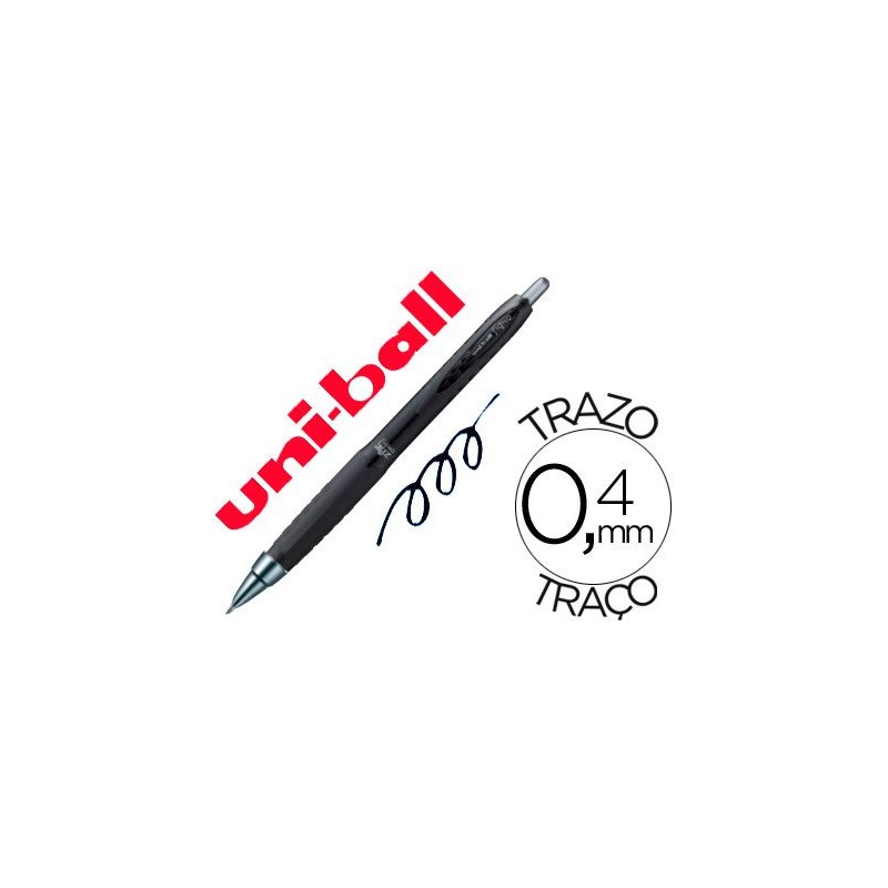 Boligrafo uni-ball roller umn-307 retractil 0,7 mm tinta gel negro