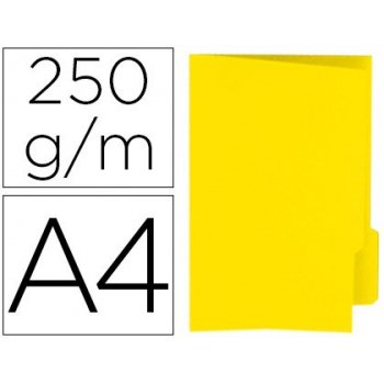 Subcarpeta cartulina gio din a4 pestaña derecha 250 g m2 amarillo
