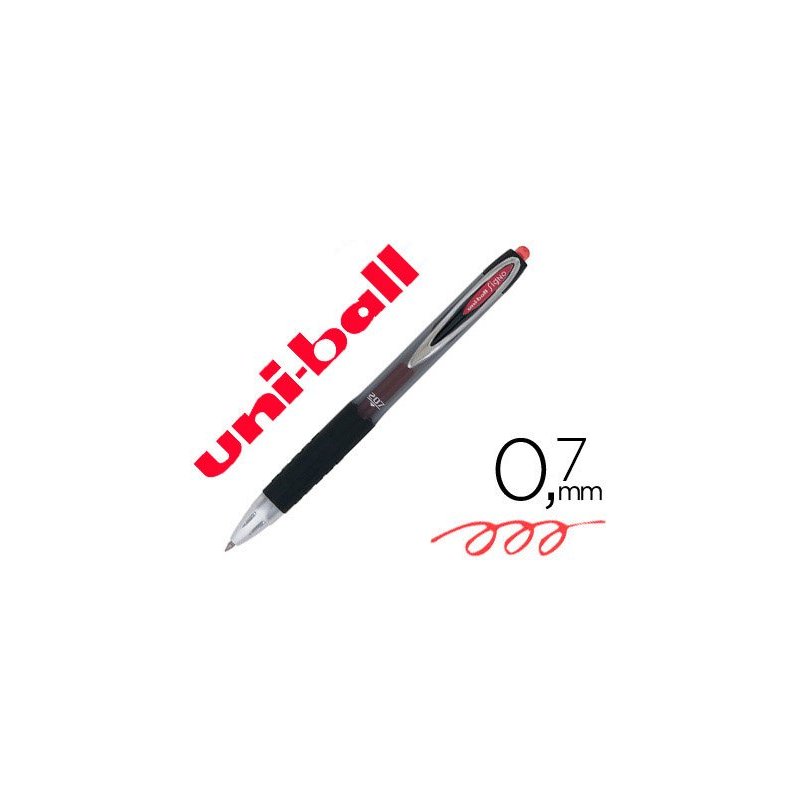Boligrafo uni-ball roller umn-207 retractil 0,7 mm color rojo