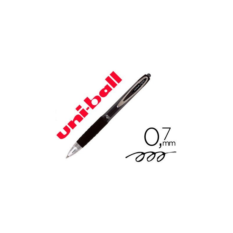 Boligrafo uni-ball roller umn-207 retractil 0,7 mm color negro