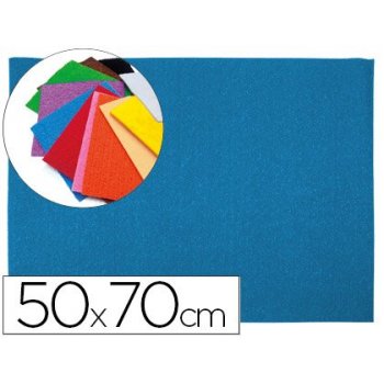 Goma eva liderpapel 50x70cm 60g m2 espesor 2mm textura toalla azul