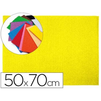 Goma eva liderpapel 50x70cm 60g m2 espesor 2mm textura toalla amarillo