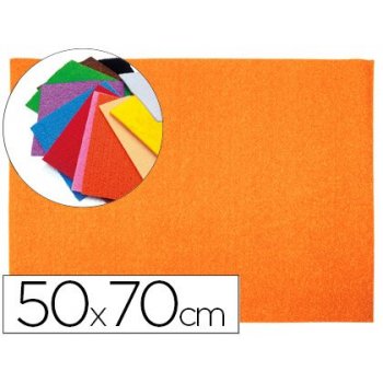 Goma eva liderpapel 50x70cm 60g m2 espesor 2mm textura toalla naranja