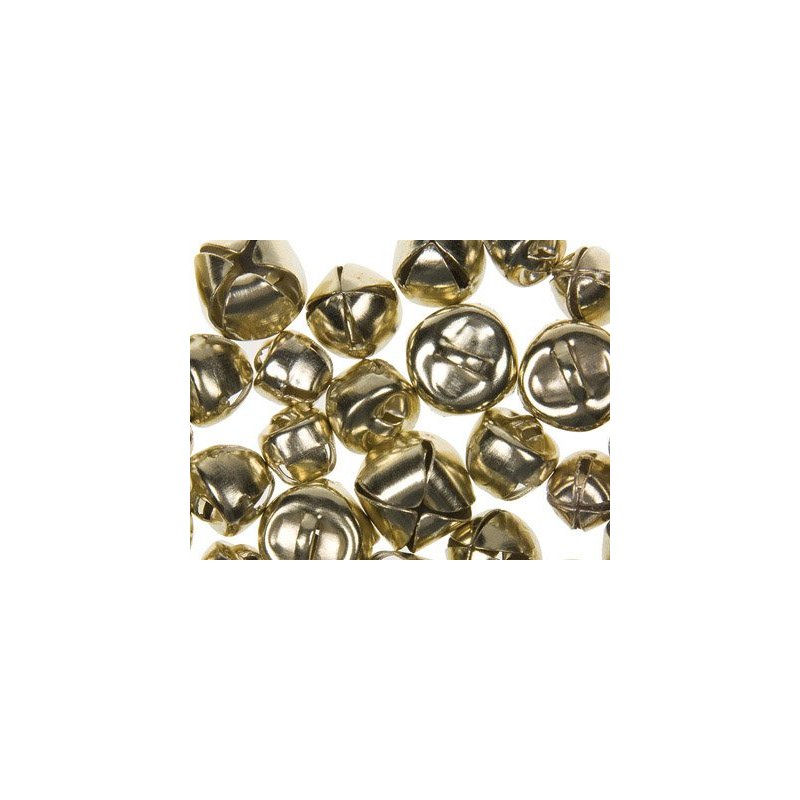Cascabeles de metal color oro de 12 10 8 mm bolsa de 30 unidades