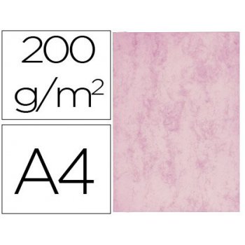 Cartulina marmoleada din a4 200 gr color rosa paquete de 100 hojas