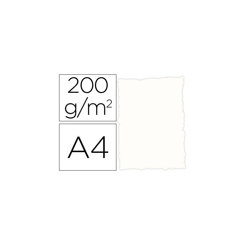 Papel pergamino din a4 troquelado 200 gr color rustico blanco paquete de 25 hojas