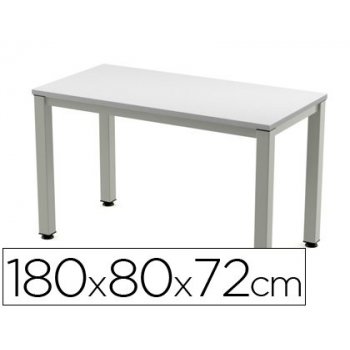 Mesa de oficina rocada executive 2003ad02 aluminio  gris 180x80 cm