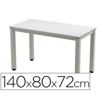 Mesa de oficina rocada executive 2001ad02 aluminio  gris 140x80cm