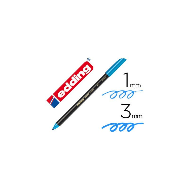 Rotulador edding punta fibra 1200 azul metalizado n 73 punta redonda 1-3 mm