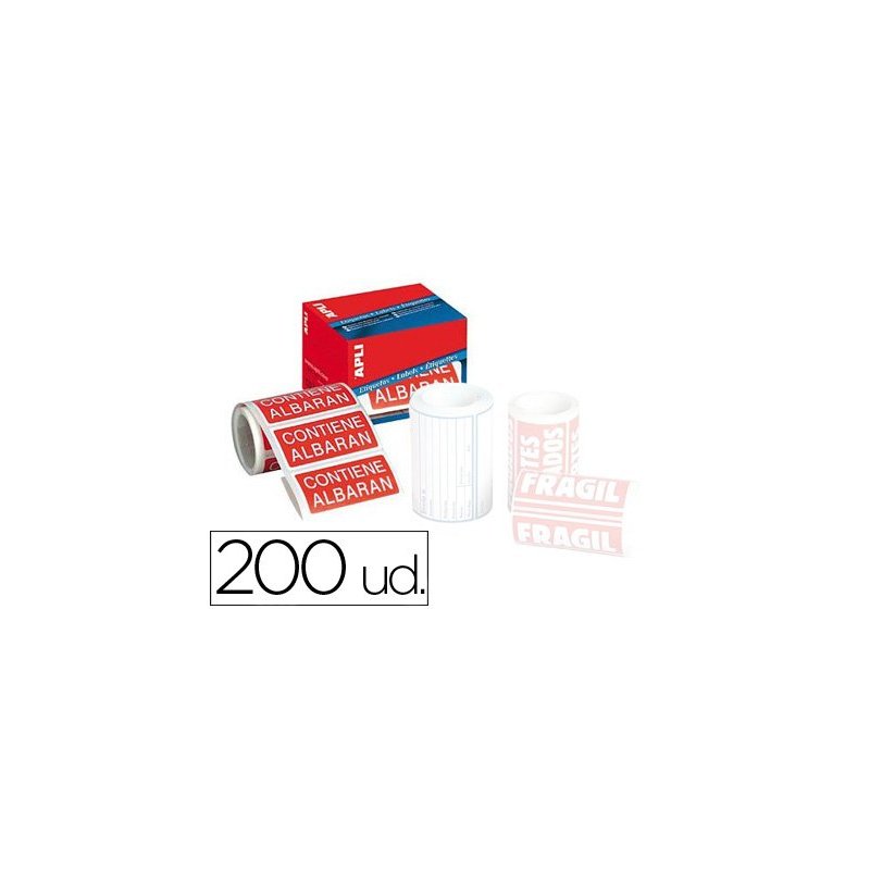 Etiquetas apli contiene albaran 50x100 mm rollo con 200 unidades