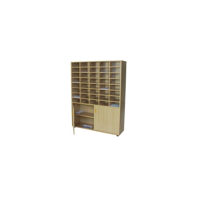 Mueble madera mobeduc organizador profesores haya blanco 121x158x34 cm
