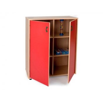 Mueble madera mobeduc intermedio armario 6 casillas haya blanco 90x112x40 cm