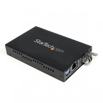 StarTech.com Conversor de Medios Gigabit Ethernet 1Gbps a Fibra Monomodo Conector LC -40km