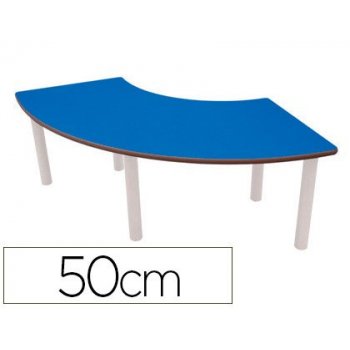 Mesa madera mobeduc talla 0 1 4 de aro con tapa laminada haya blanco