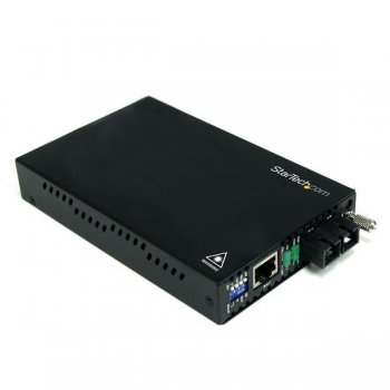 StarTech.com Conversor de Medios Ethernet 10 100 Mbps a Fibra Modo Único Monomodo Conector SC - 30km