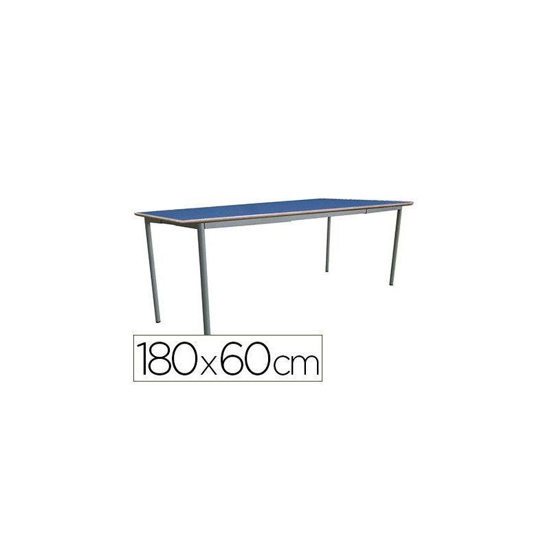 Mesa infantil mobeduc talla 1 extensible estructura cuadrada patas de tubo metalico tablero mdf laminado