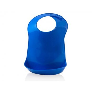 Juego miniland babero plastico translucido 31 cm altura azul