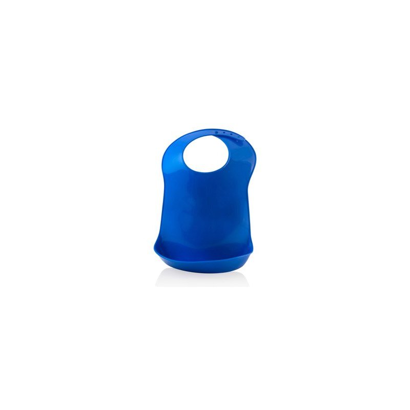 Juego miniland babero plastico translucido 31 cm altura azul
